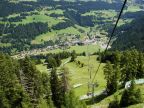 Sicht von der Alp Pradaschier hinunter zur Talstation bei Churwalden