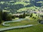 Rodelbahn und Seilpark auf der Alp Pradaschier - Blick auf Churwalden